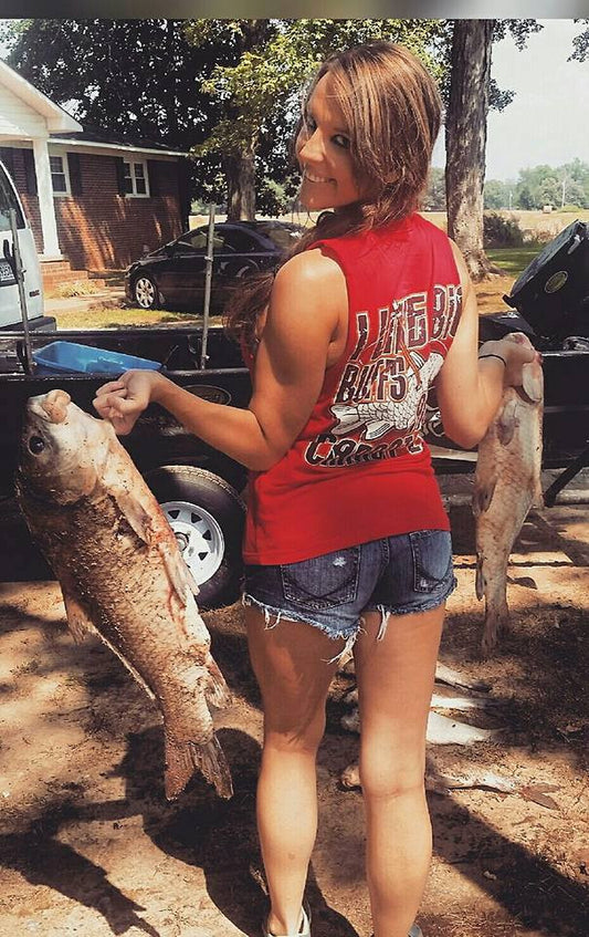 Molly with our "I like Big Buffs" t-shirts cut up!!