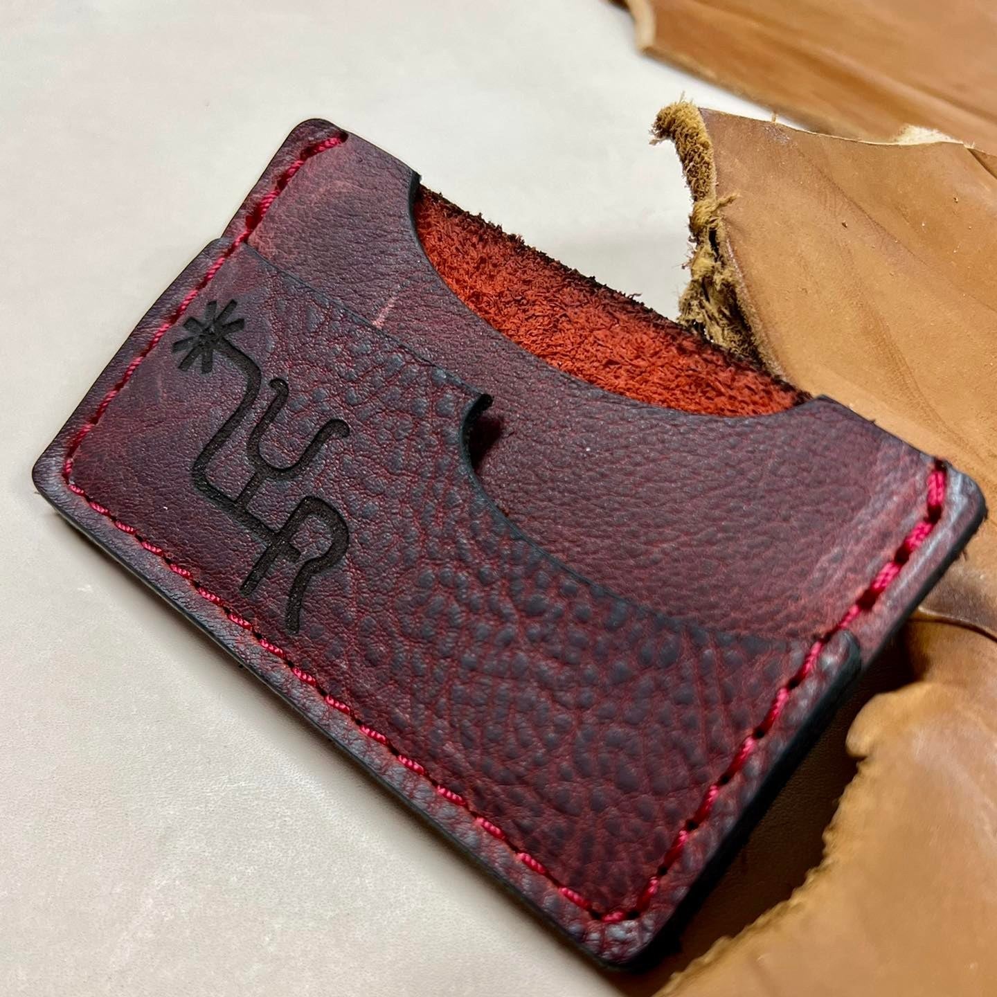 Custom Leather Minimalist Business Card Holder