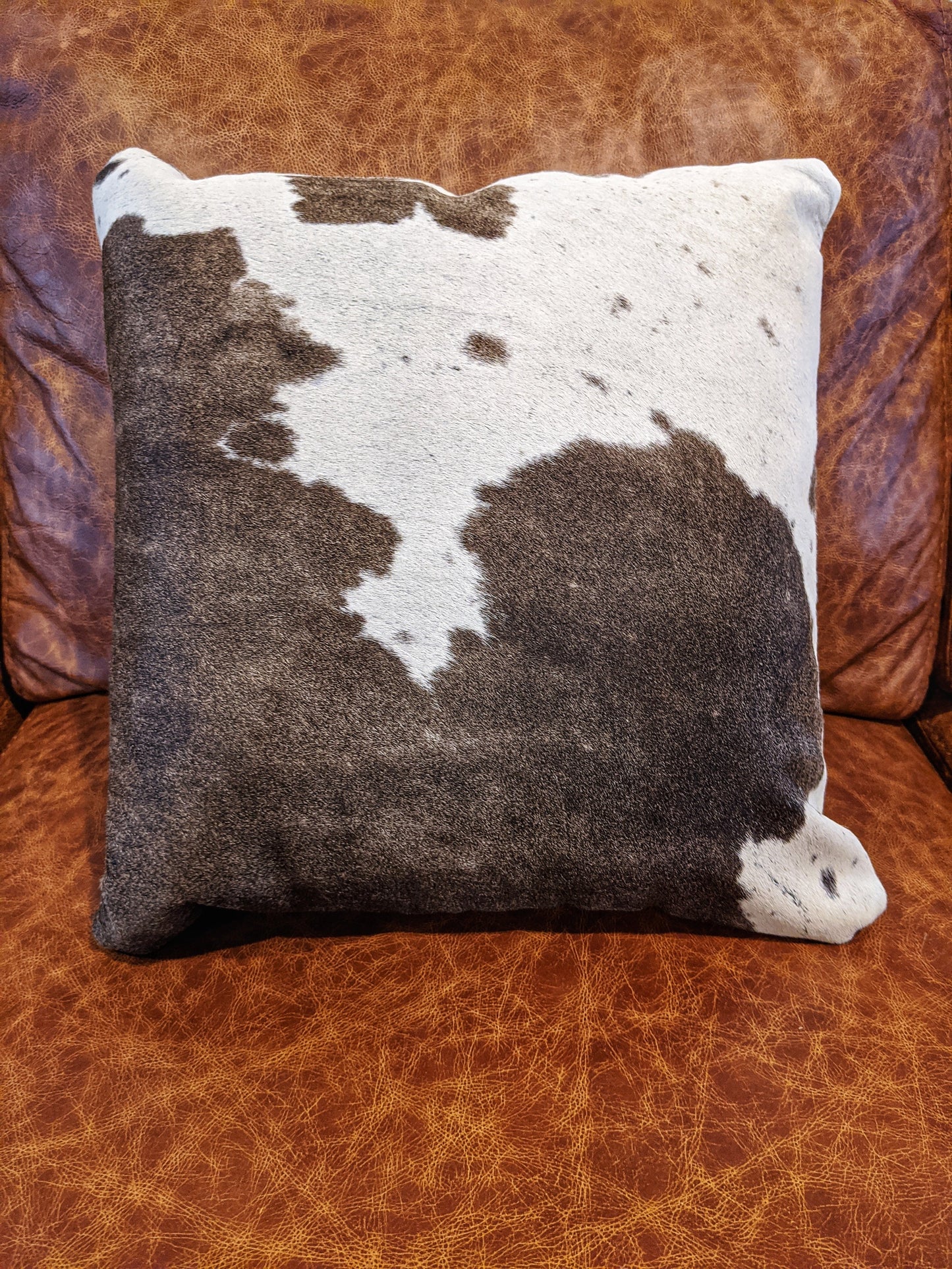 "100%" Genuine Leather Handcrafted Cowhide Pillow