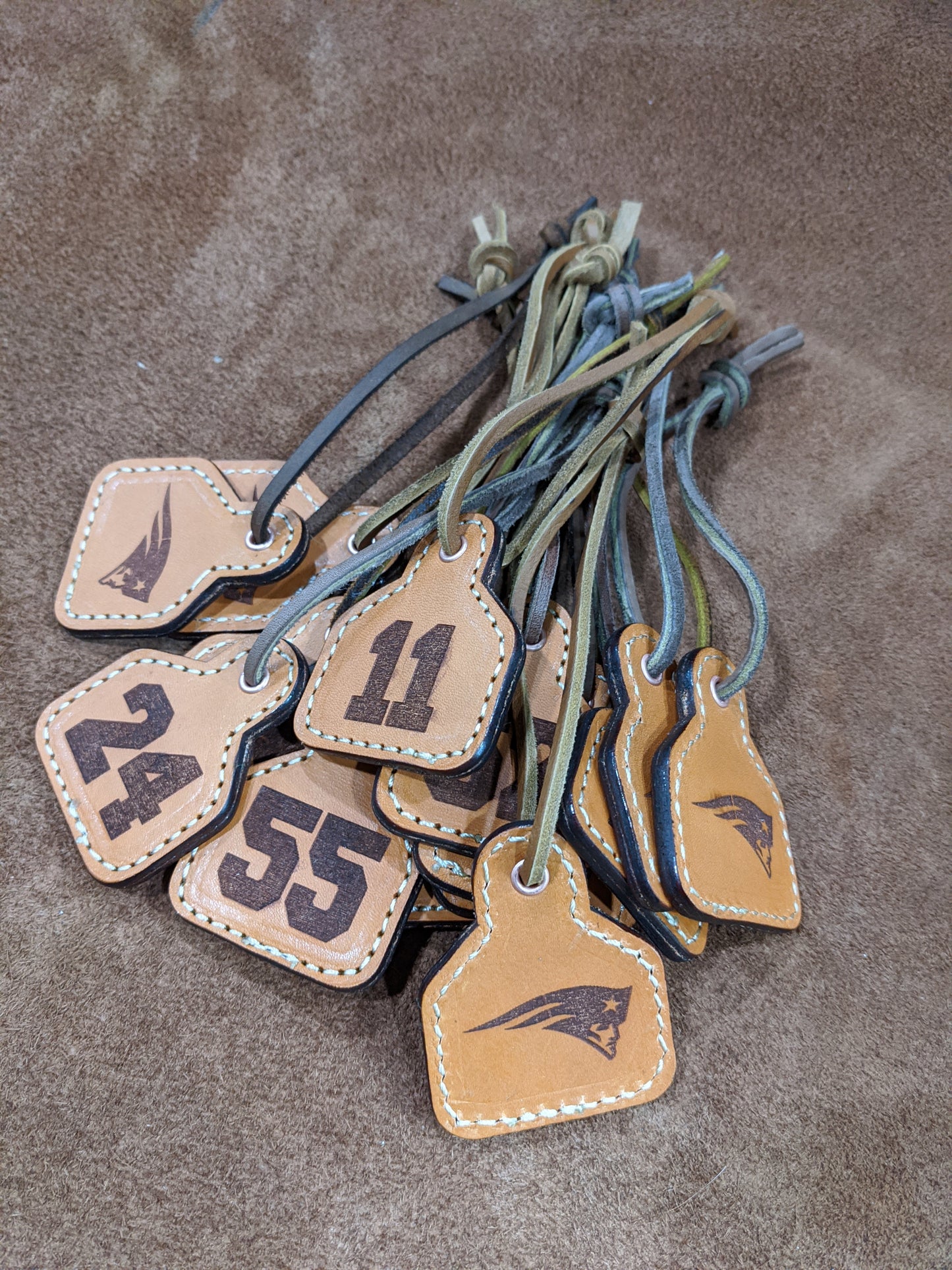 Handmade Personalized Monogrammed Leather Key Chain