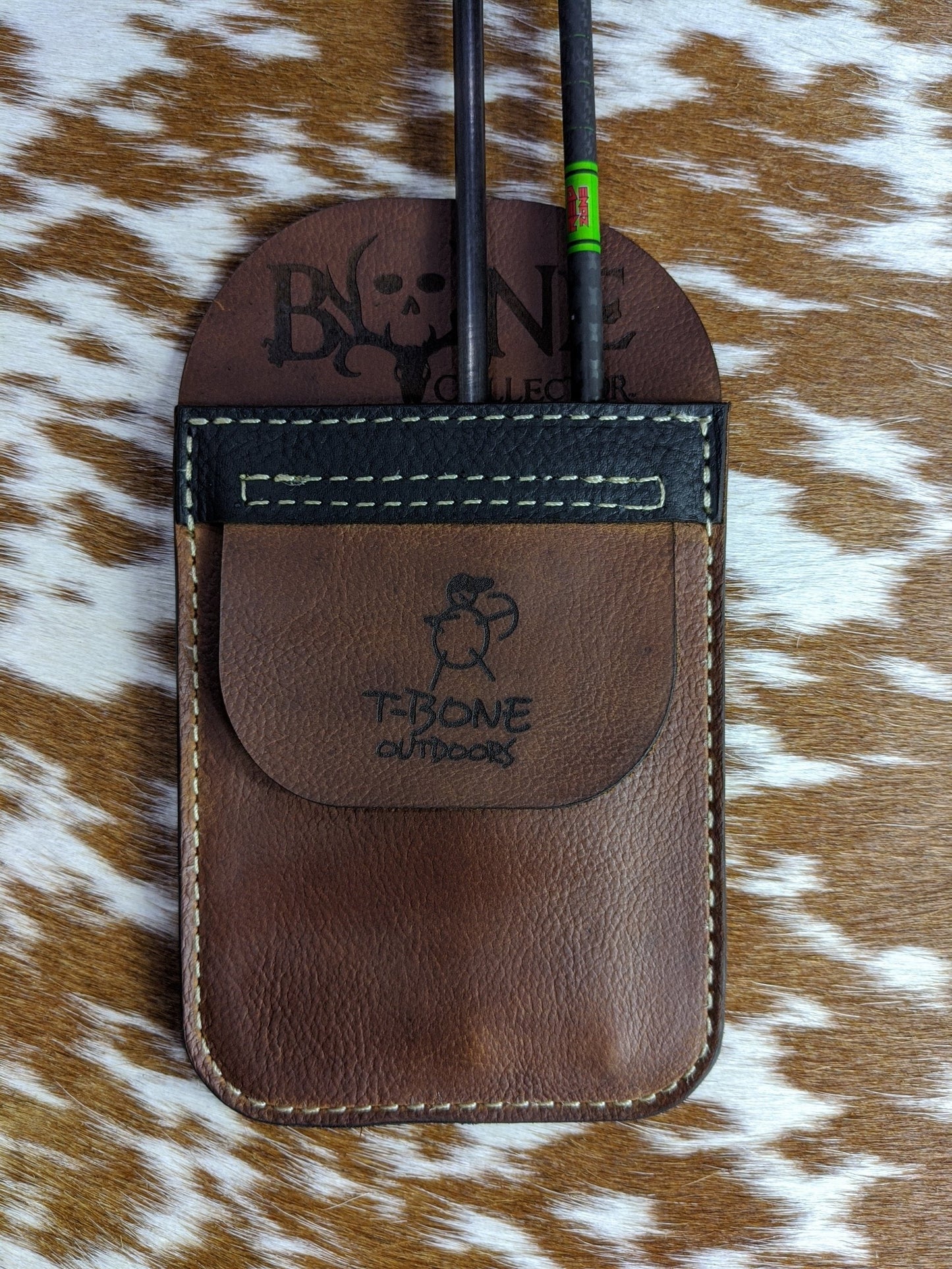"Back Pocket 100% Genuine Full Grain Leather Arrow Quiver"
