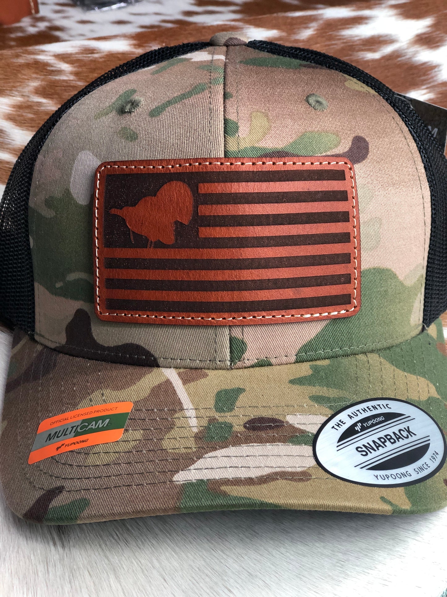 Handcrafted Turkey Flag Leather Patch Hat