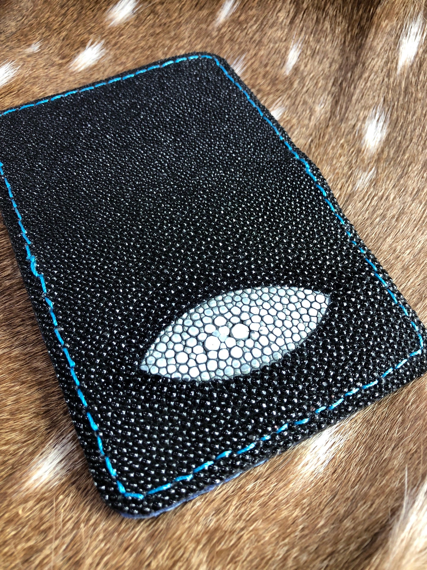 Handcrafted Premium Stingray Leather Wallet with Eye Design