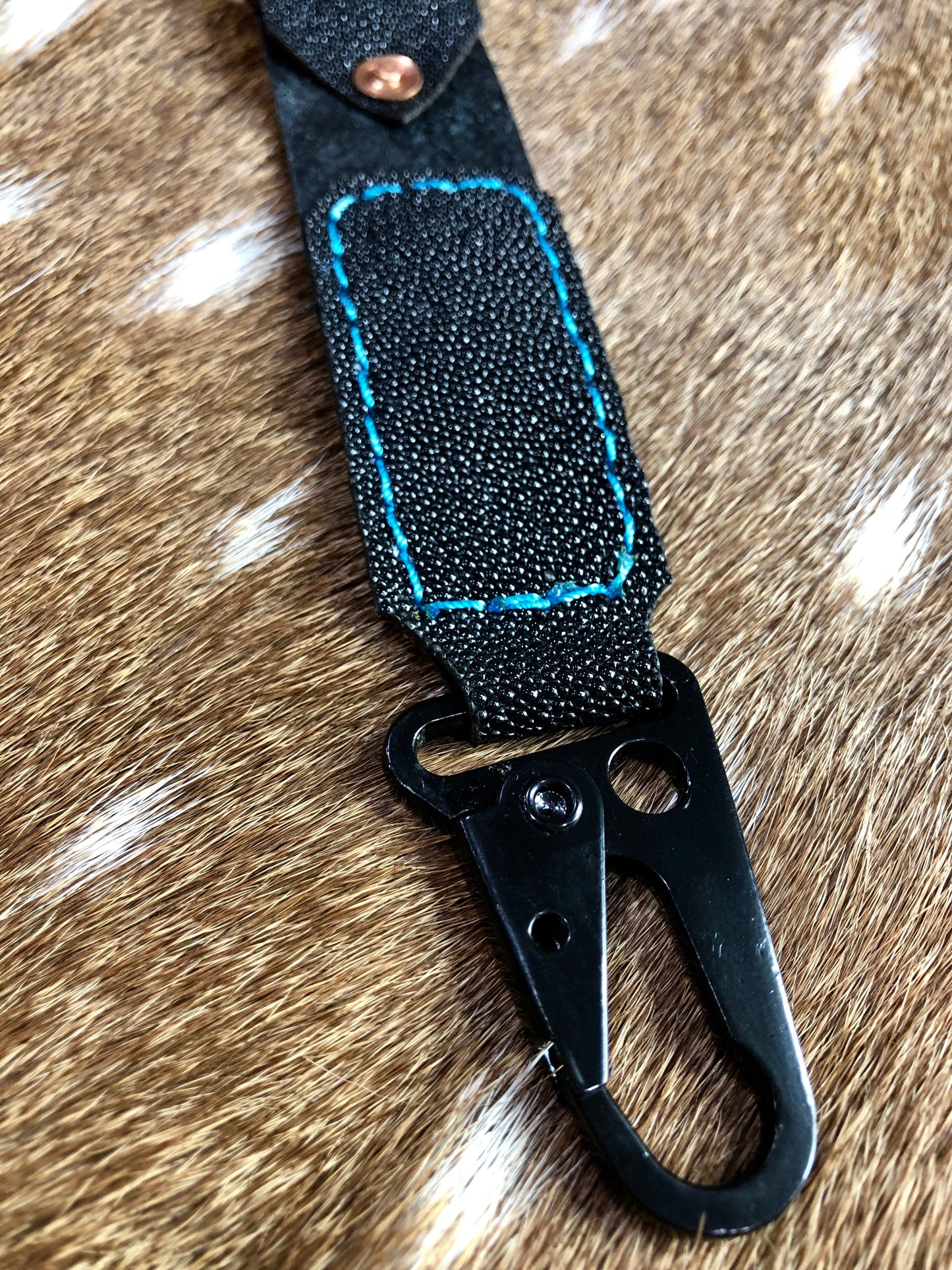 Handmade Premium Stingray Long Leather Key Chain
