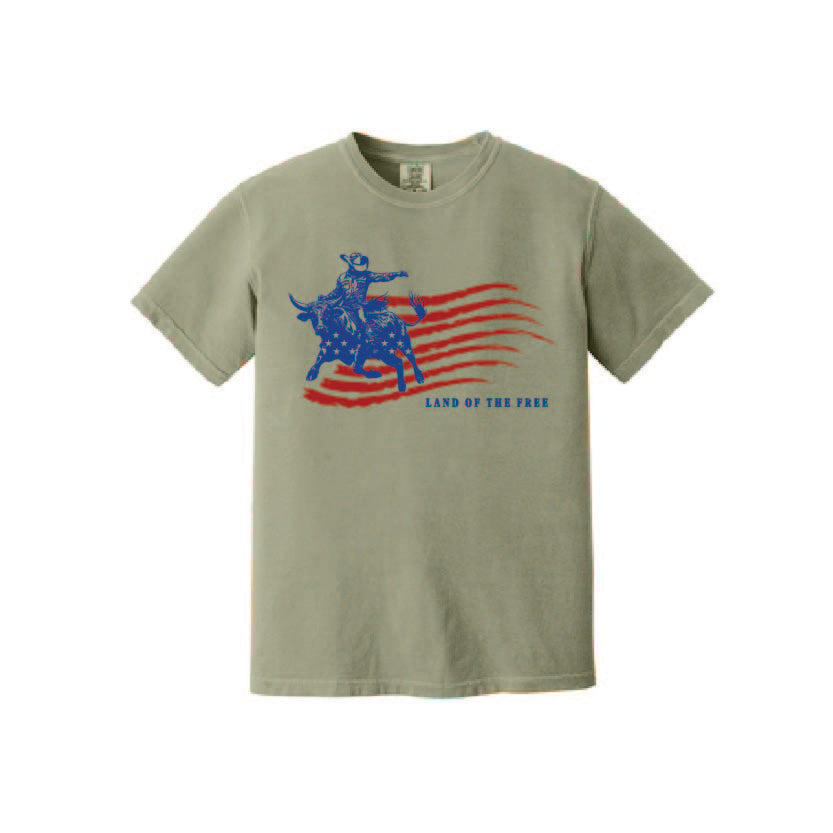 Land of the Free Bull Rider #301 - ShirtGuys.com