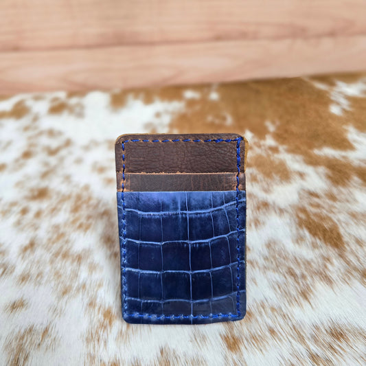 Lil' Hefe Handcrafted Blue Alligator Leather Wallet