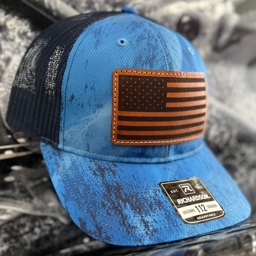 "My Favorite Color" Is Freedom American Flag Leather Trucker Hat