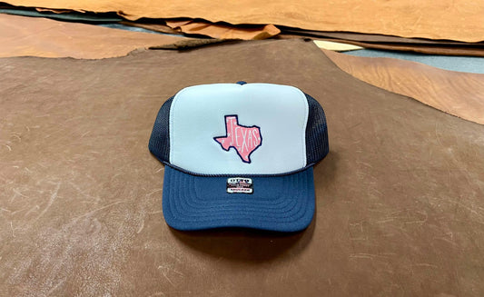 Custom Pink Texas Foam Trucker Hat