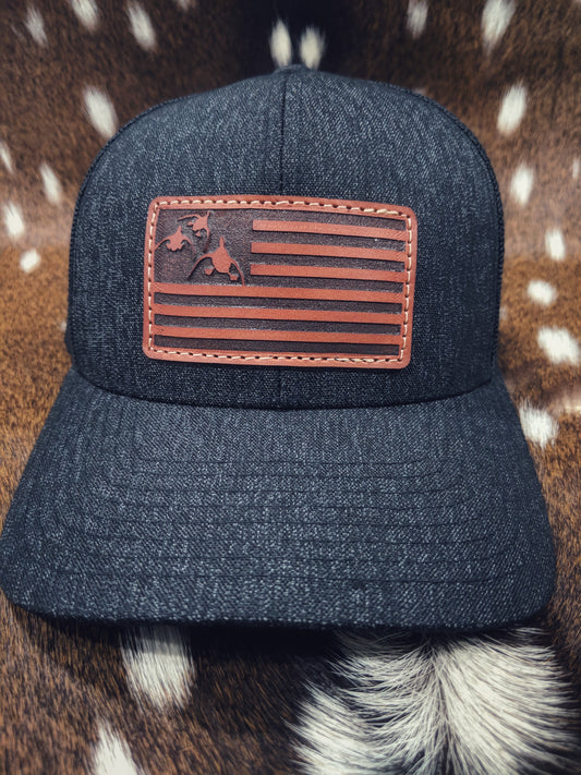 Handcrafted Premium Three Ducks Leather Patch Hat