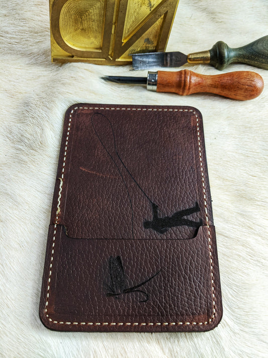 Handmade Brown Fly Man Genuine Leather Wallet