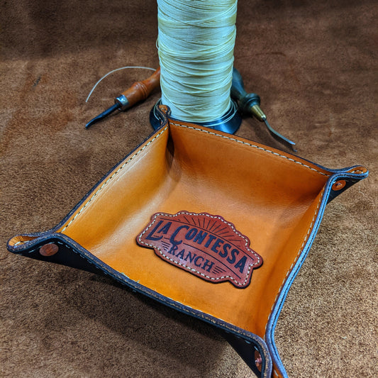 Daddy's Large Catch All with Custom Leather Patch