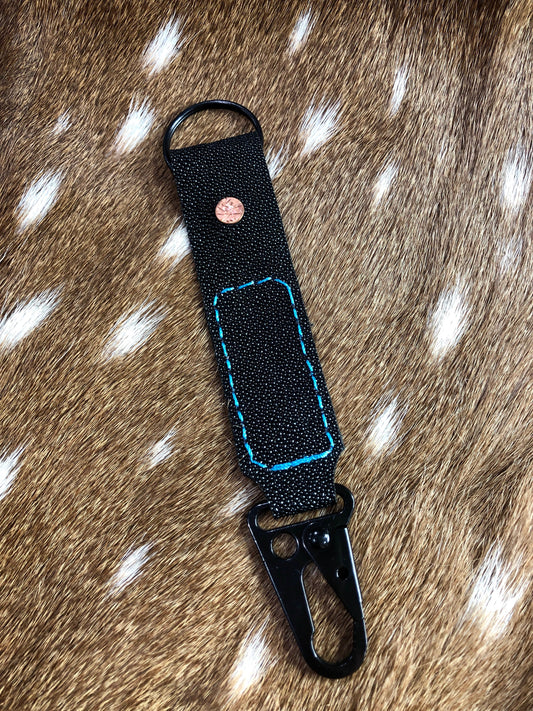 Handmade Premium Stingray Long Leather Key Chain